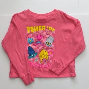 GAP Pink Long Sleeve Kids Tee with Cartoon Design